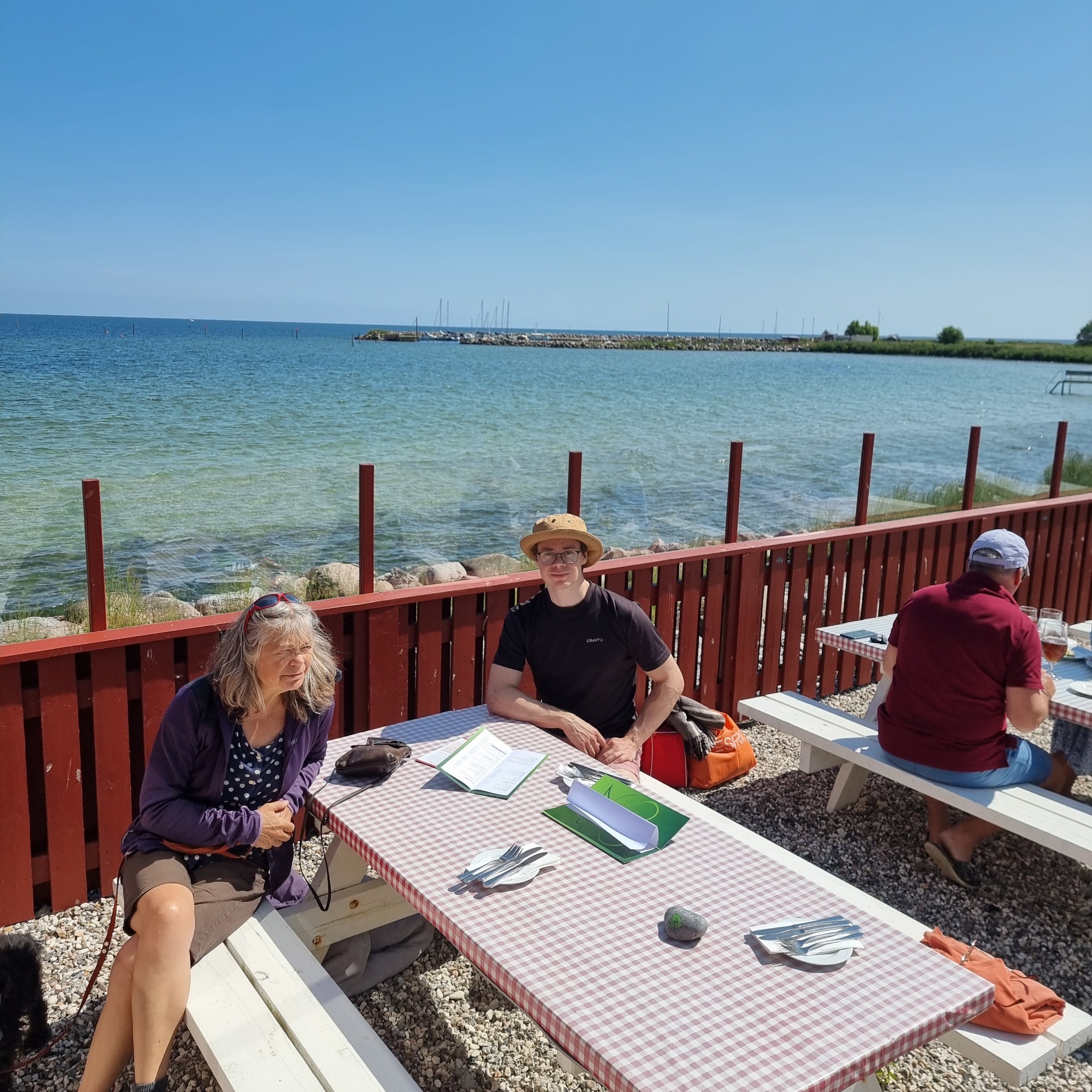 Tur til Bøgeskov fiskerihavn august 2024 Spise buffet på Traktørsted.